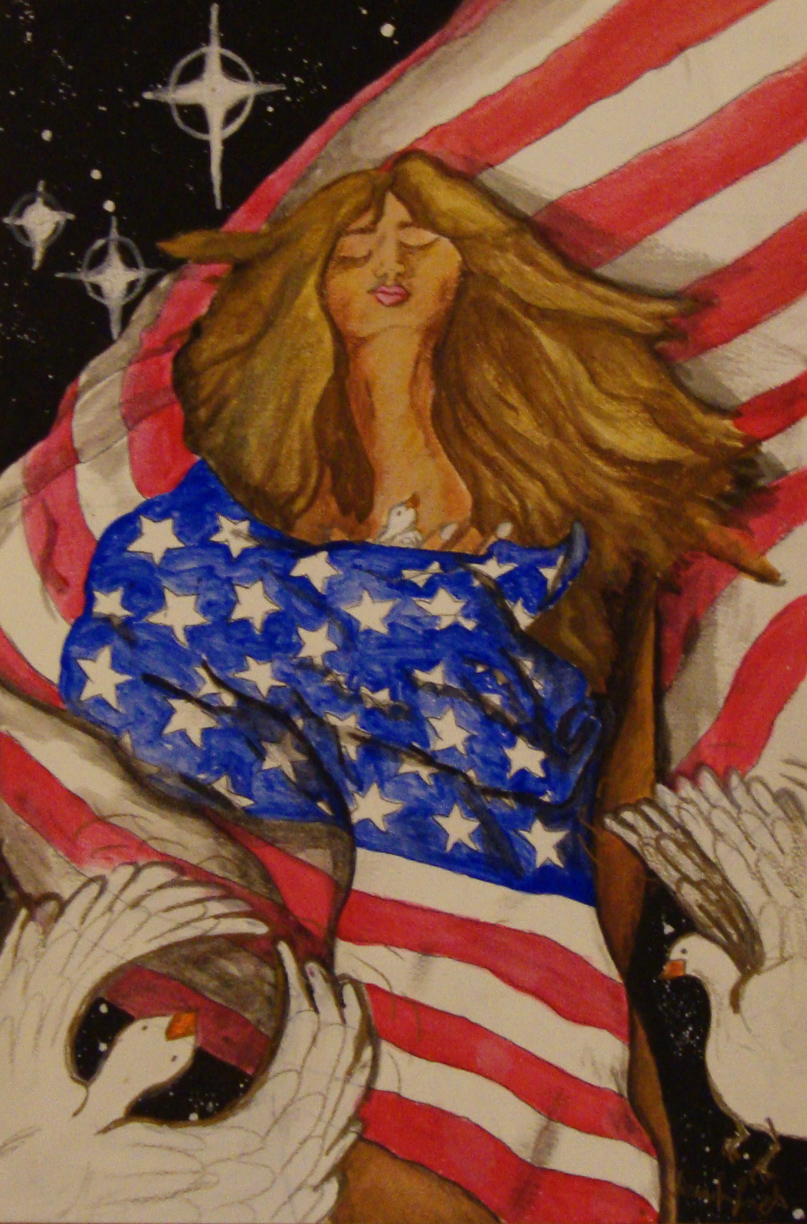 painting by artist Jennifer Leigh, 'American Pride'