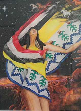 painting by artist Jennifer Leigh, 'Message from the Ancestors'