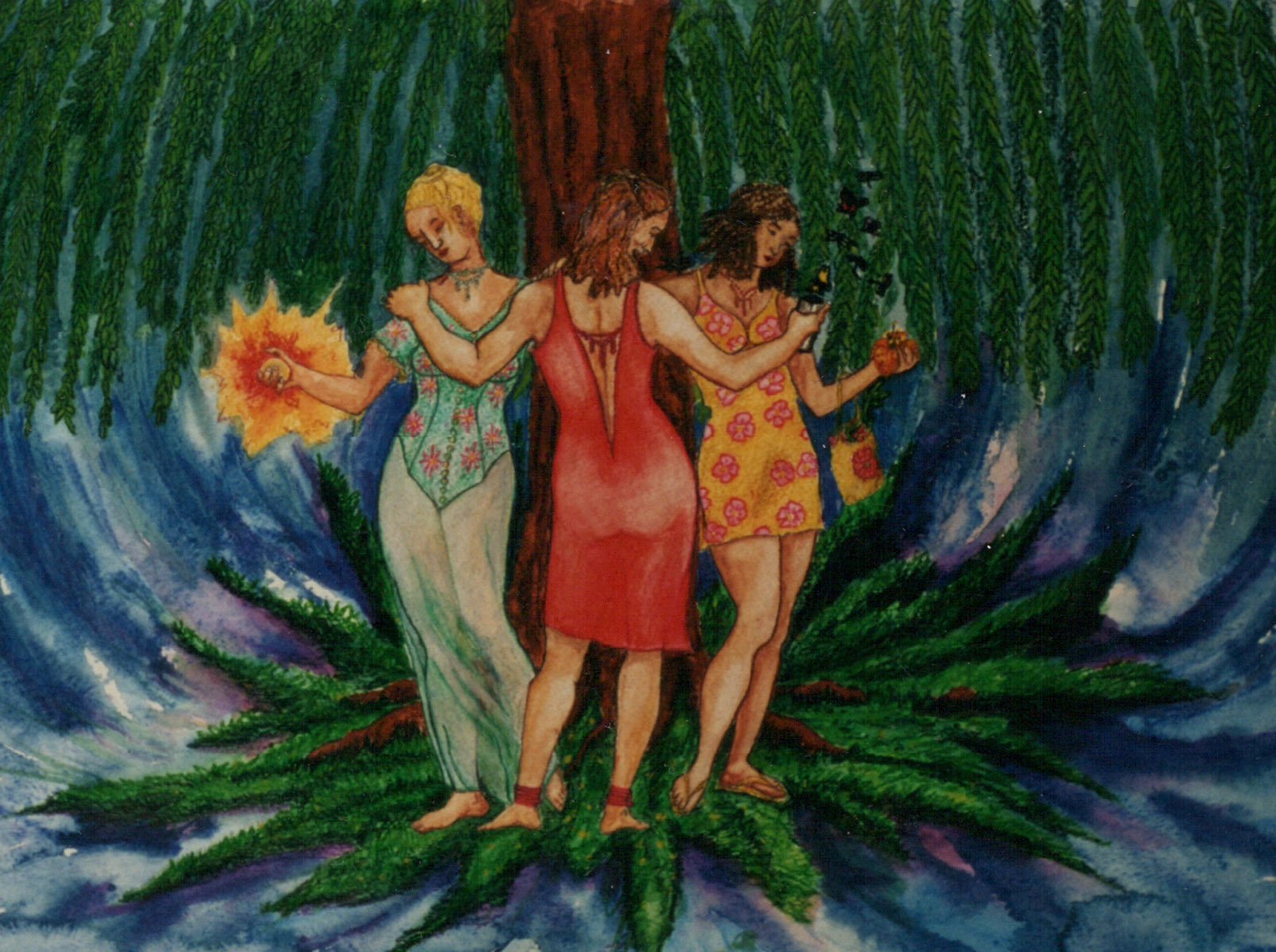 painting by artist Jennifer Leigh, 'Three Graces'